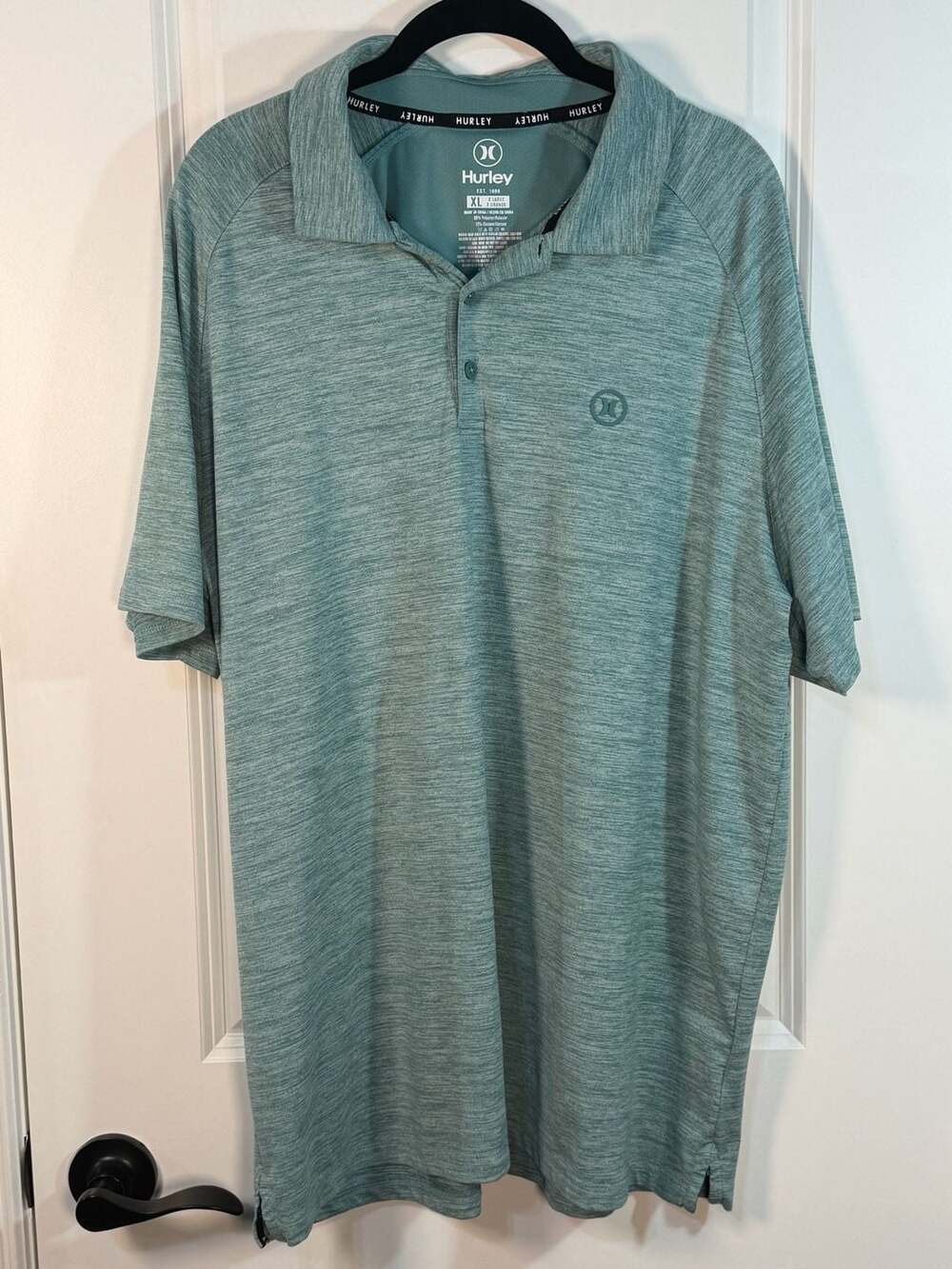 Hurley Men's Ultra Soft Stretch Moisture Wicking Performance Polo Shirt
